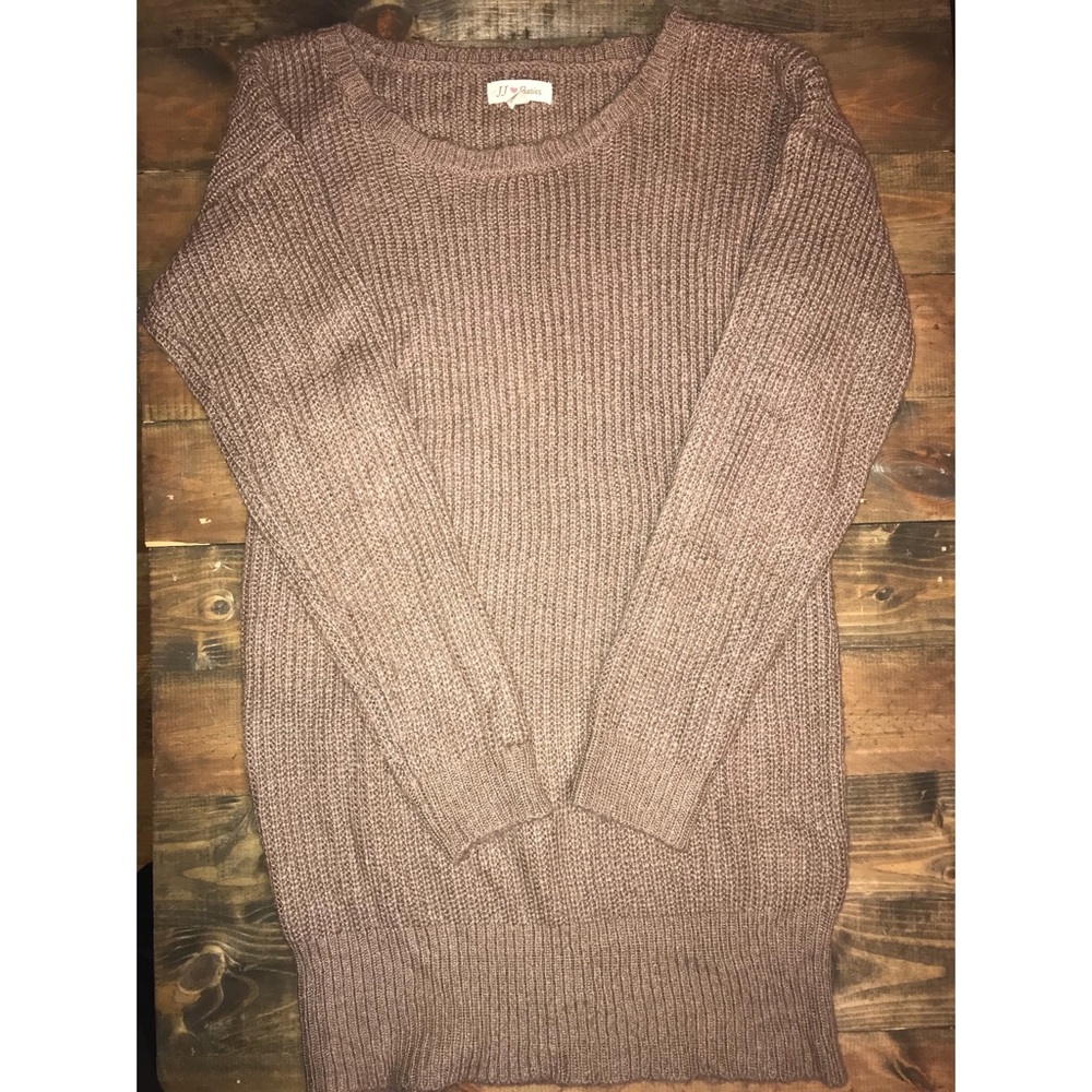Long knitted sweater